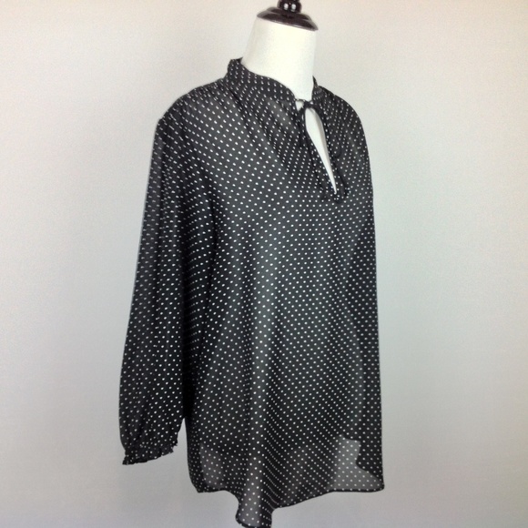 Chaps Ralph Lauren Peasant Top Womens Large - Picture 2 of 6